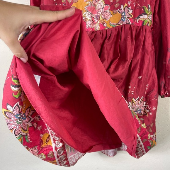 Antonio Melani Emma Floral Tropical Voile Surplice Long Sleeve Dress Size 12 - Picture 5 of 9